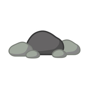 Pile of smooth gray stones