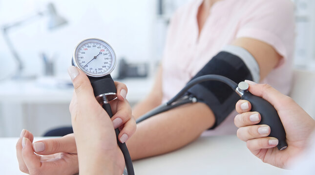 Doctor Checking Patient Blood Pressure