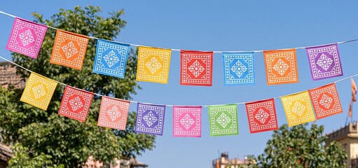 Fototapeta premium Ram Navami cultural festival featuring lively decorations, traditional patterns, and a bright, joyful ambiance.