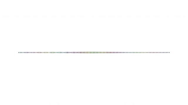 abstract audio frequency waveform animation on transparent background, digital sound frequency spectrum visualizer, music equalizer lines in 4k video.