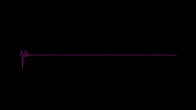 abstract audio frequency waveform animation on transparent background, digital sound frequency spectrum visualizer, music equalizer lines in 4k video.