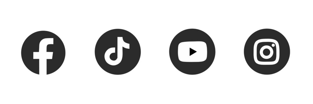 Social media icons logo set.