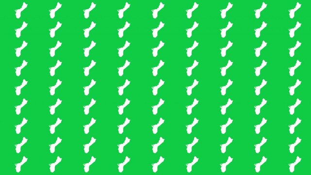 Guam map pattern scrolling perfect 15 second loop with green background