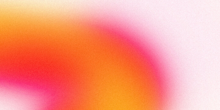 Abstract Vibrant Orange Pink Grain Texture Gradient Background with Soft Blur Effect