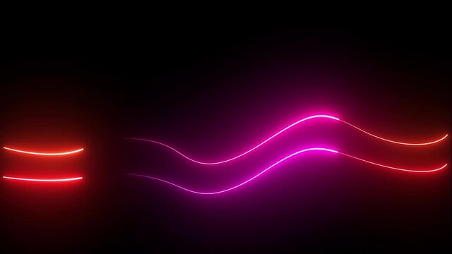 abstract technology background with neon energy flowing. Seamless loop