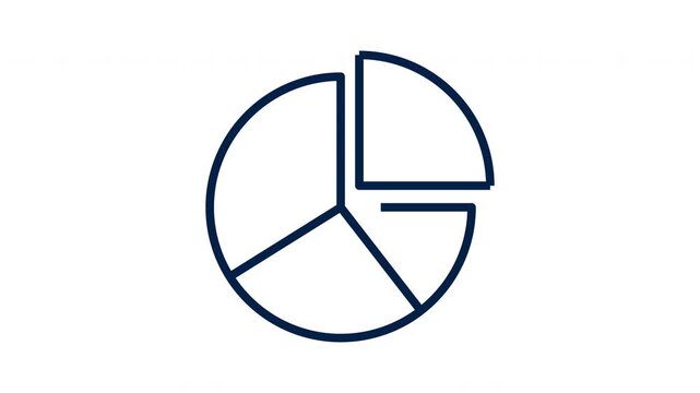 Animated Pie Chart Line Icon Animation