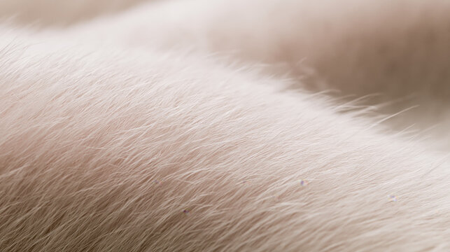 ultra macro soft white animal fur texture closeup serene wellness mood natural fiber detail perfect for advertising web design branding and editorial layout background usage
