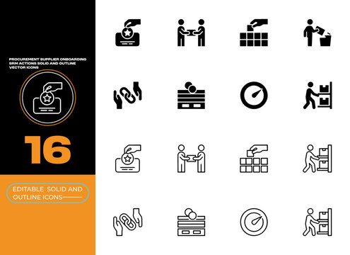 Procurement Supplier Onboarding SRM Actions Partner Program Icons