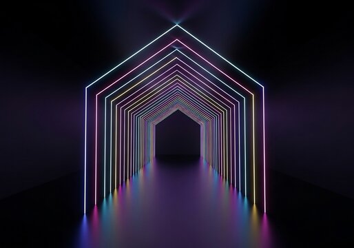 Neon Horizon: A Luminous Path to the Unknown