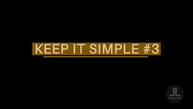 Quick & Simple Title Set Two Chapter Screen