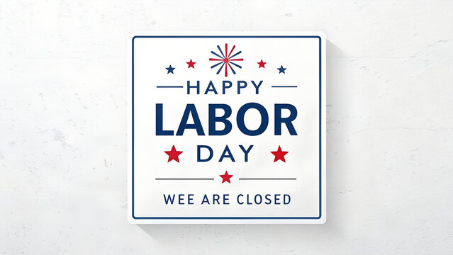 We will be closed on labor day, Happy Labor Day, Closed Today Sign, Vector Text, Happy Labor Day Sign, Labor Day Background, Holiday Store Closed Sign, posters, flyers, business, company, retail store