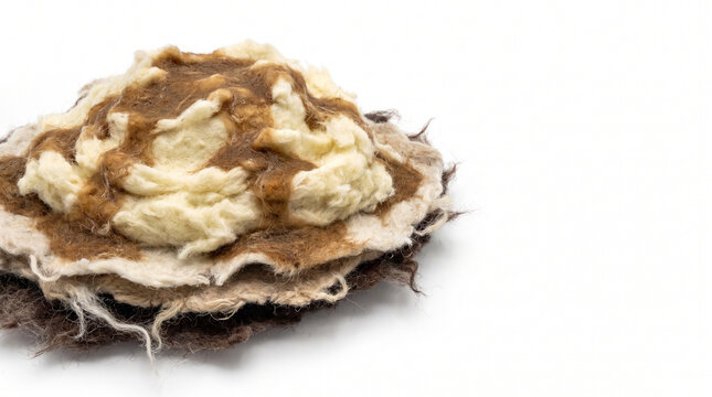 Mashed potatoes with gravy on a textured plate  
