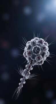 Microscopic Sentinel: A Textured Voyage