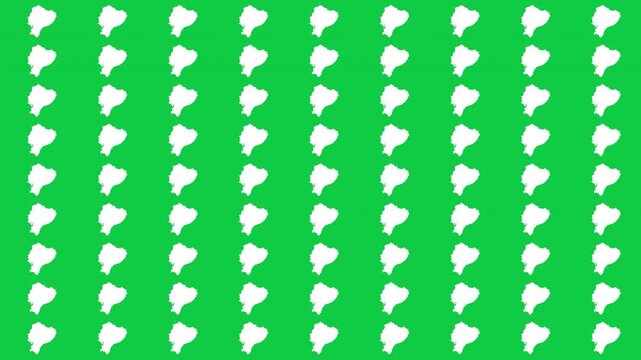 Ecuador map pattern scrolling perfect 15 second loop with green background