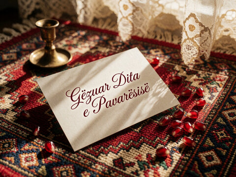 G&euml;zuar Dita e Pavar&euml;sis&euml; Albanian Independence Day greeting card