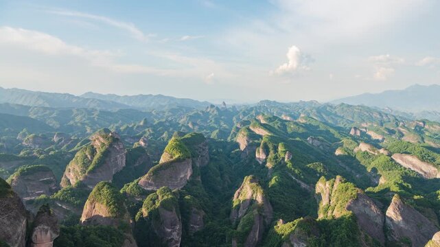 Summer afternoon scenery in Bajiaozhai, Ziyuan, Guilin, Guangxi