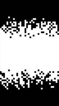 Bitmapped Retro Pixelation Wipe Transition for Vertical Social Media Stories 4k video