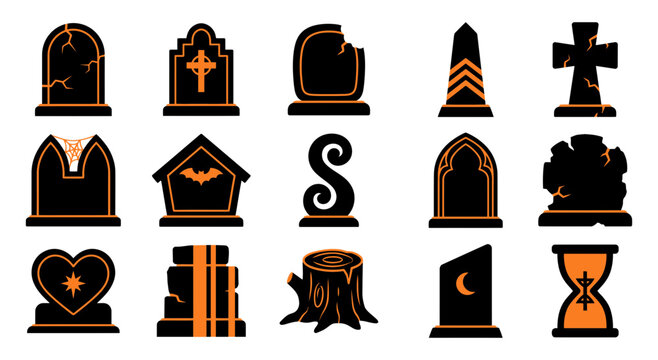 A spooky and delightful collection of halloween vector illustrations perfect for seasonal designs and eerie projects