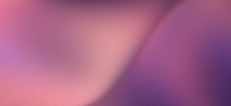 Soft Rose Gold, Blush Pink, Muted Plum, and Deep Violet Purple Abstract Silk Fabric Gradient Background Featuring Heavy Grainy Noise Texture with Gentle Wave Fold Shadow