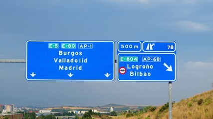 AP1 highway, exit 78 towards Bilbao, Spain, August 14, 2026 © GenadiyGM
