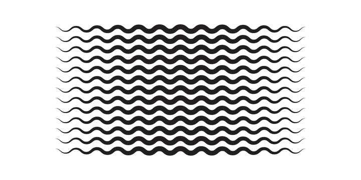 Waves line set. Wave ornament pattern. Set of wavy zigzag lines. Wave thin line background. Vector zigzag and wavy horizontal underline. Vector
