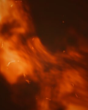 Abstract Orange Flames and Sparks