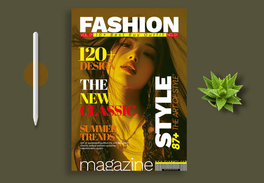 Luxury Fashion Magazine Cover Template