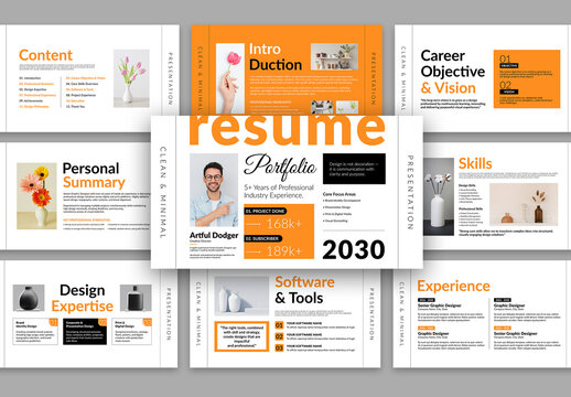 Resume Presentation Template Layout