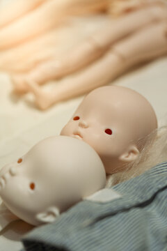 unfinished handmade BJD doll head semi finished product