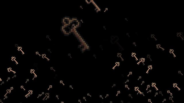 pixel art key, 8-bit key, 16-bit key, golden key, retro key, dungeon key, treasure key, quest item, unlock, lock, secret, security, access, password, fantasy key, rpg item, inventory icon, game asset,