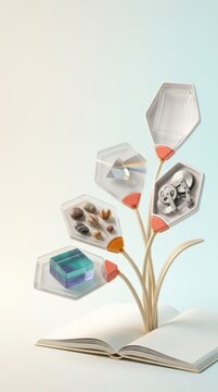 Conceptual flower representing learning tools and inclusive education