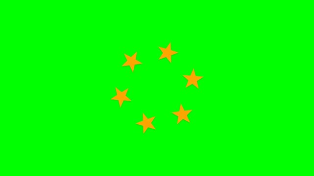 Rotating golden stars animation for loading screen and overlay graphic design