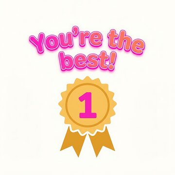 Youre the best number one award badge