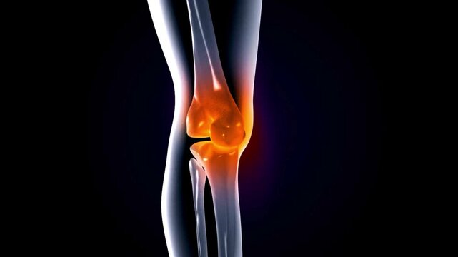 Human Leg Anatomy with Pain Highlight 3D Illustration | Muscle Bone Nerve and Joint Medical Concept