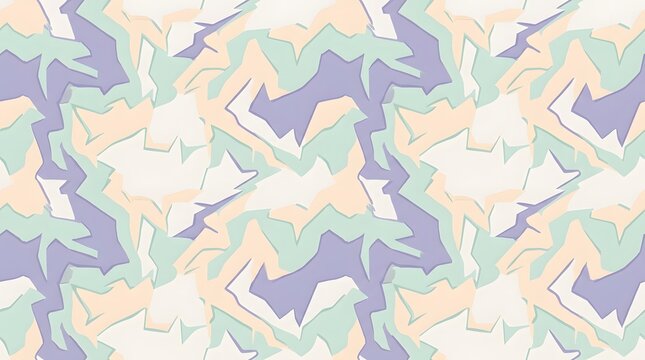 Pastel Geometric Abstract Camouflage Pattern for Modern Surface Design Art