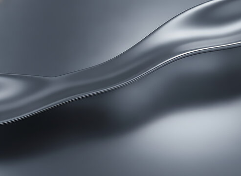 Abstract liquid metal background with smooth flowing waves