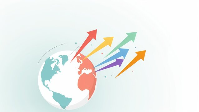 globe with arrows