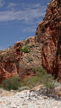 Yardie Creek river cruise showing dramatic rock formations and clear calm waters