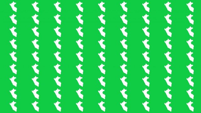 Peru map pattern scrolling perfect 15 second loop with green background