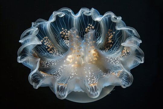 Jellyfish, close-up photo, underwater world