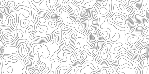 Modern topographic relief line background with abstract elevation pattern, minimal geographic line texture with peaks and valleys, for presentation, cover and web banner. © hossain