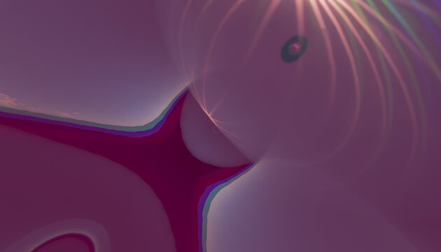 Abstract digital art with glowing purple spheres and smooth curves