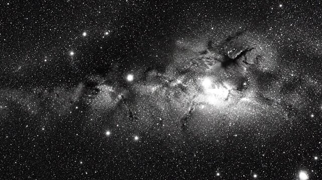Monochrome Galaxy and Starfield
