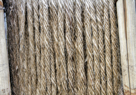 old hemp rope texture