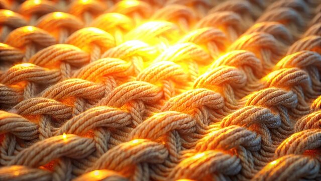 A closeup of the gossamer pattern for those who know how to knit as a background