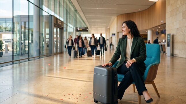 Seated traveler finds calm after terminal scramble