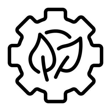 Green Eco Engineering Gear Icon