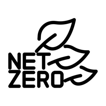 Net Zero Emission Green Eco Leaves Icon