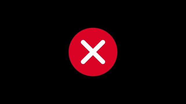 cross button pop up motion on black, wrong button, redflag
