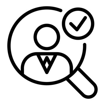 Approved Candidate Search and Employee Verification Icon